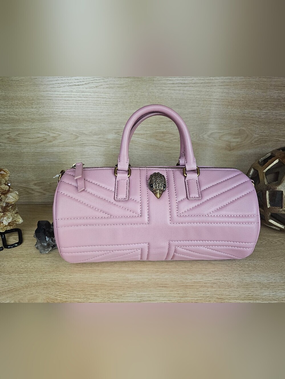 Kurt Geiger London Kesington Leather UJ Barrel Bag.